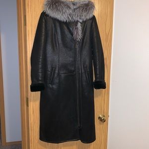 Women coat with real fur